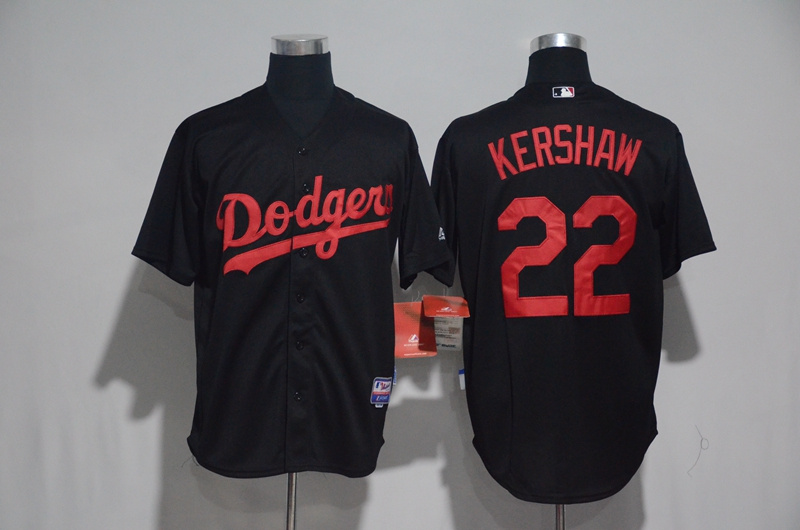 2017 MLB Los Angeles Dodgers #22 Kershaw Black Classic Jerseys->los angeles dodgers->MLB Jersey